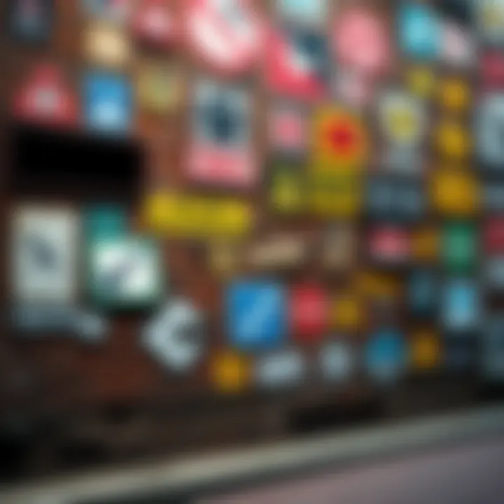 Mysterious signs on a wall Various signs and symbols painted on a brick wall, inviting interpretation and discussion.