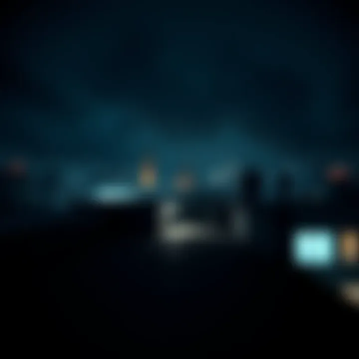 Mysterious Tapping Sounds A dark rooftop at night with faint tapping sounds echoing, suggesting a ghostly presence.