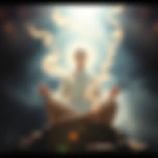 A serene figure meditating with light surrounding them, symbolizing connection to the divine in mystic Christianity.