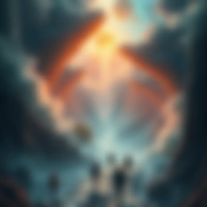 A surreal landscape illustrating the intersection of dreams and reality, with ethereal light guiding the way to deeper understanding of intuition and foresight.