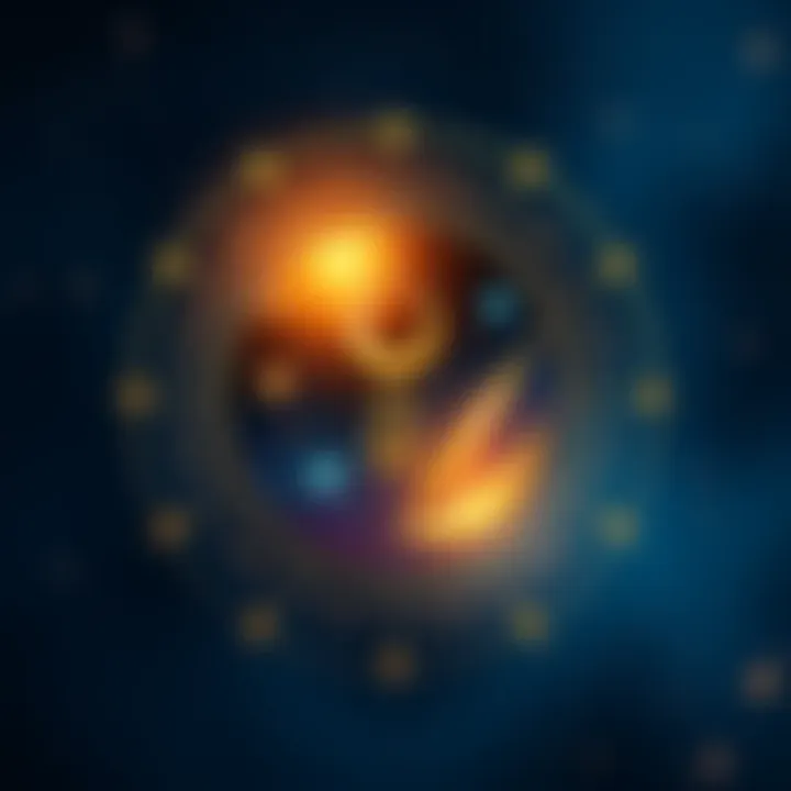 Artistic representation of a Nakshatra symbolizing high intelligence, featuring elements of Mercury and Rahu, with stars in the background