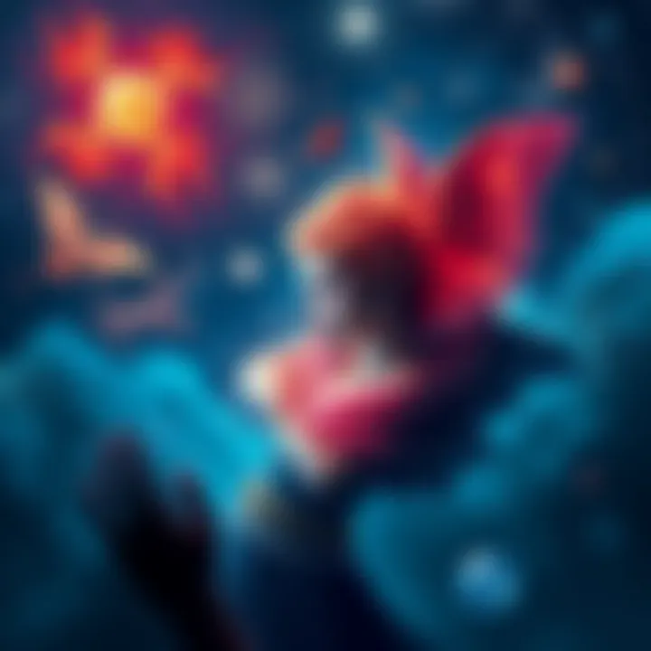 An artistic representation of Nakshatras with symbolic imagery indicating fidelity and unfaithfulness in Vedic culture