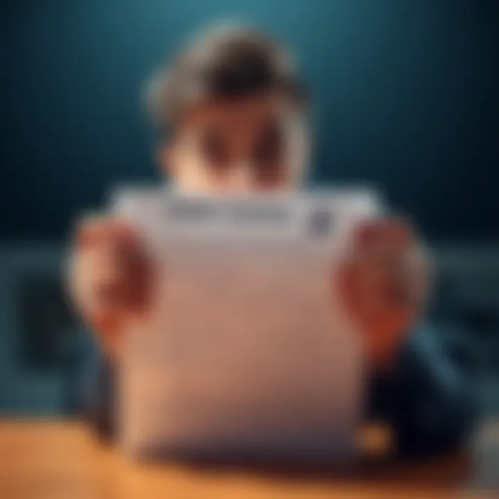Individual looking shocked while holding a document related to a name change, symbolizing the emotional impact of personal identity.