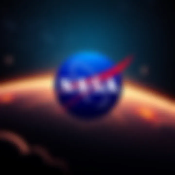 NASA logo with a backdrop of stars and planets, symbolizing a significant space announcement.
