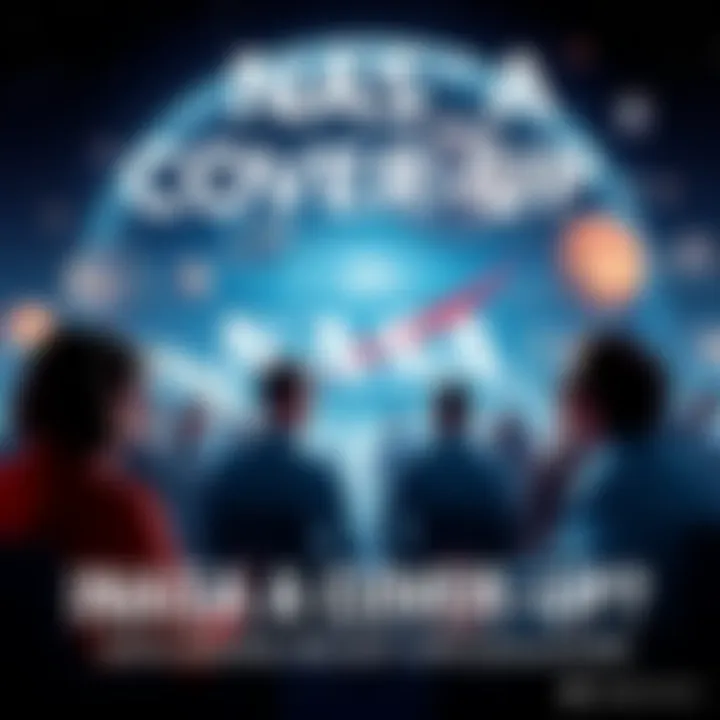 NASA Cover-Up Allegations A group of people discussing allegations against NASA with images of space in the background