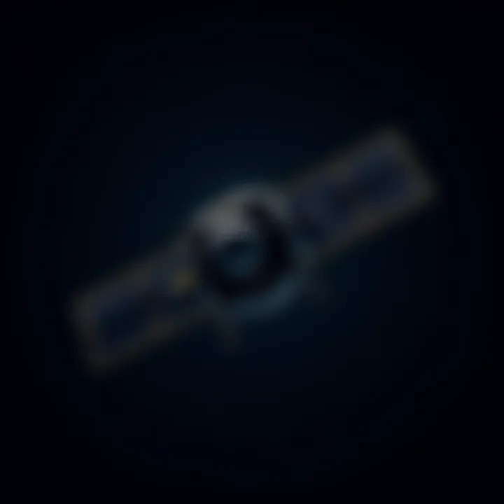 NASA's Juno spacecraft depicted in the dark expanse of space, with stars twinkling around it, symbolizing the potential mission to intercept the comet 3I/ATLAS.