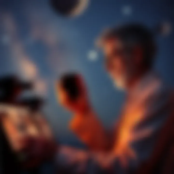 A retired NASA scientist analyzing 1950s European astronomical photographs for unusual flashes