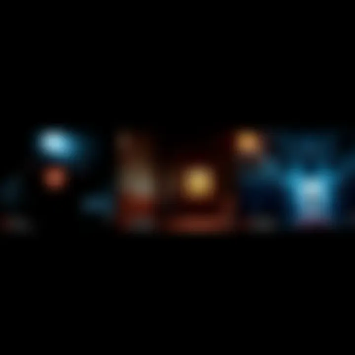 A screenshot of Nathaniel Hess' unsettling video thumbnails showcasing eerie visuals and dark themes.