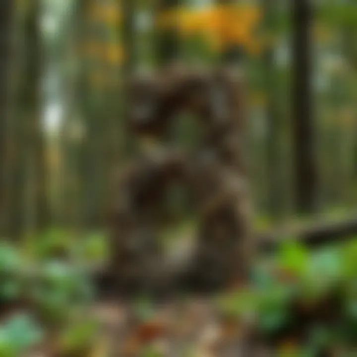 A captivating formation in the woods resembling the numeral five, made from natural debris, highlighting the wonders of perception in nature.