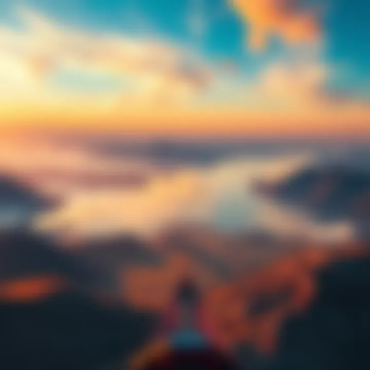 Navigating New Horizons A serene landscape representing career and personal growth opportunities abroad