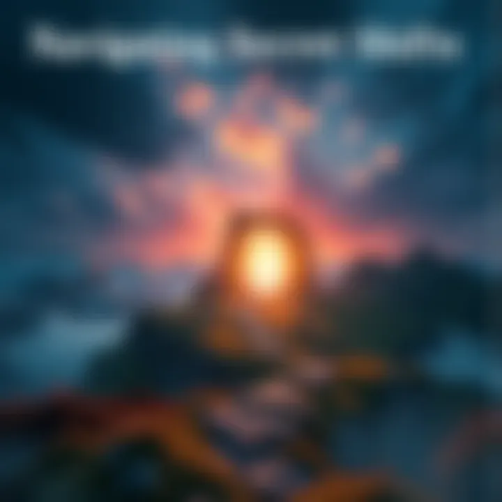 Navigating Secret Shifts A serene landscape depicting a hidden portal, symbolizing the secret lives of shifters.