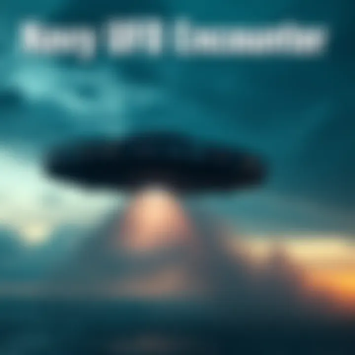 Tim Burchett discusses a UFO seen by Navy personnel, illustrated with a dramatic depiction of a large unidentified flying object over an ocean scene.