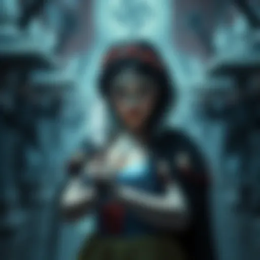 A dark and twisted depiction of Snow White as influenced by Nazi propaganda, featuring altered characters and a grim atmosphere.