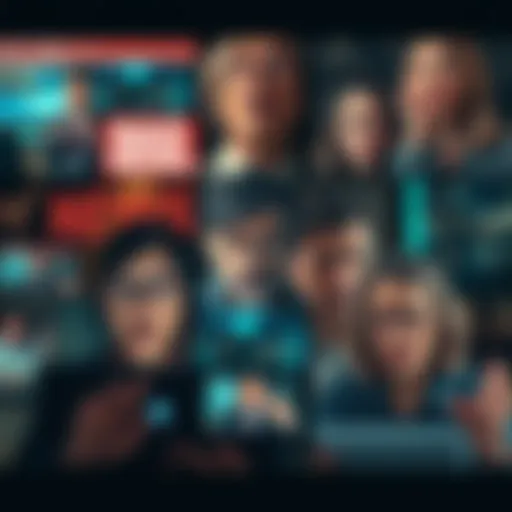 A collage showing people reacting to bad news on screens, with expressions of concern and anxiety