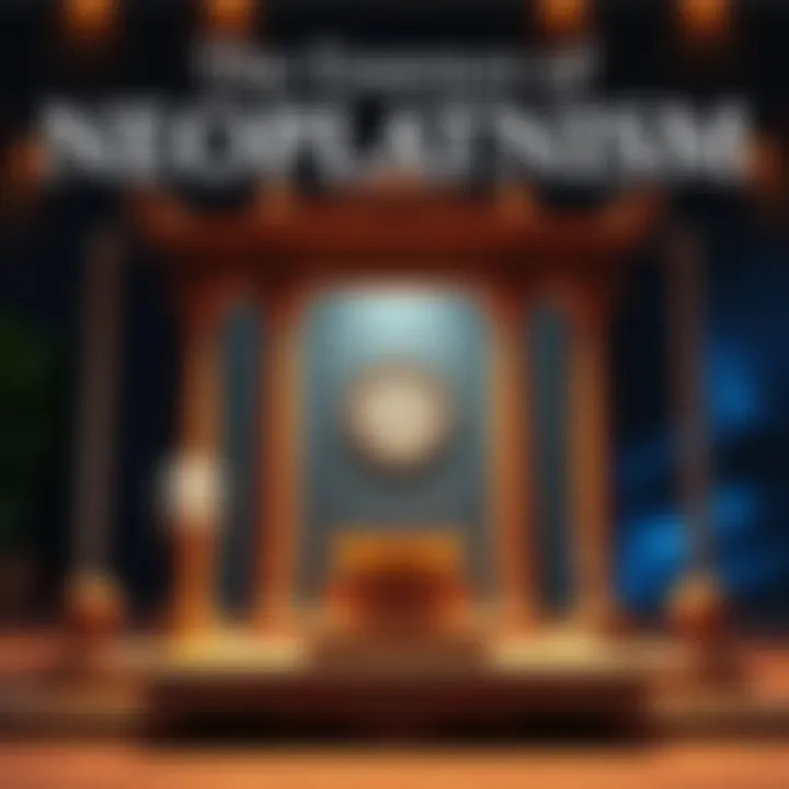 A beautifully crafted Neoplatonist altar symbolizing spiritual reflection and ancient philosophy.