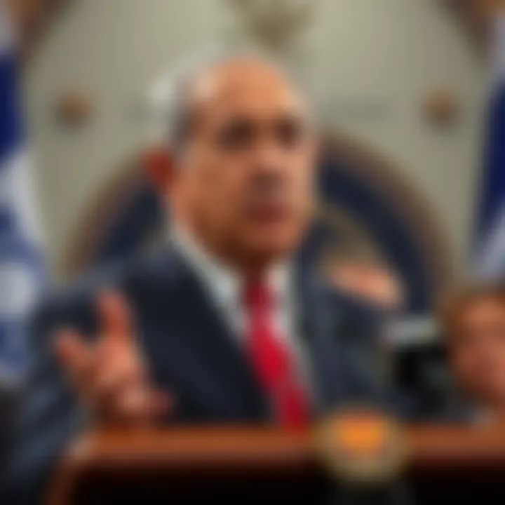 Israeli Prime Minister Benjamin Netanyahu gestures while addressing reporters about U.S.-Israel relations
