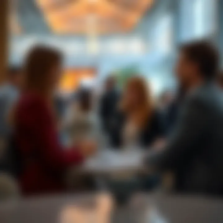 Professionals connecting in a Phoenix suburb forum, sharing ideas and building relationships