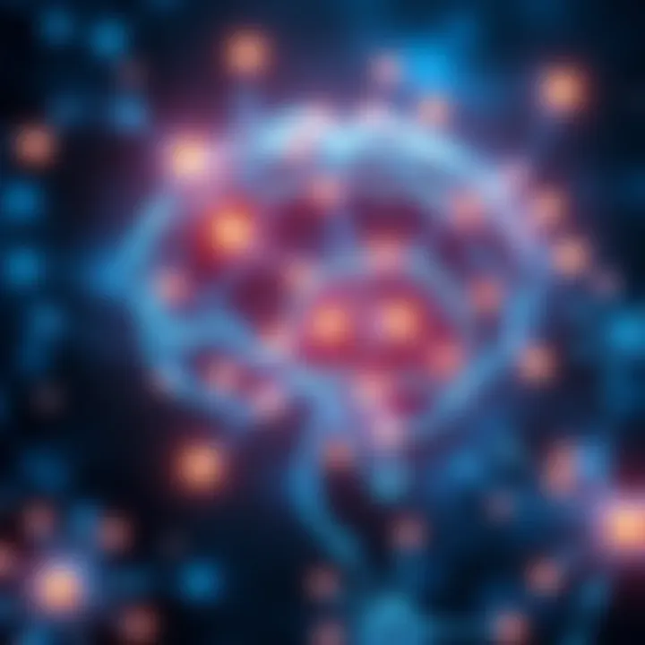 Neural Connection to Awareness An illustration showing interconnected neural networks with glowing nodes, symbolizing the connection between brain complexity and divine awareness across the universe.