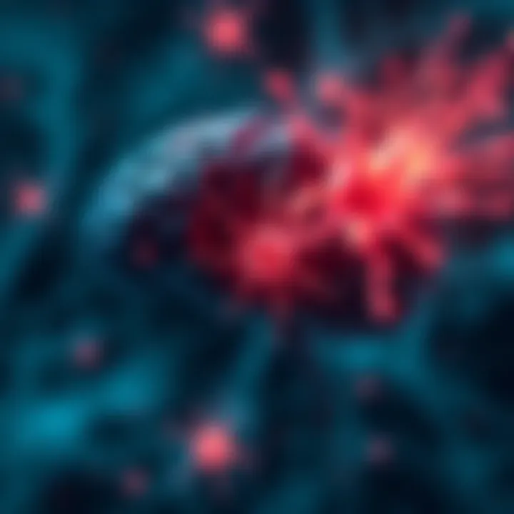 Neurons and Brain Activity Illustration showing neurons firing in the brain, illustrating the connection between thoughts and neural activity.