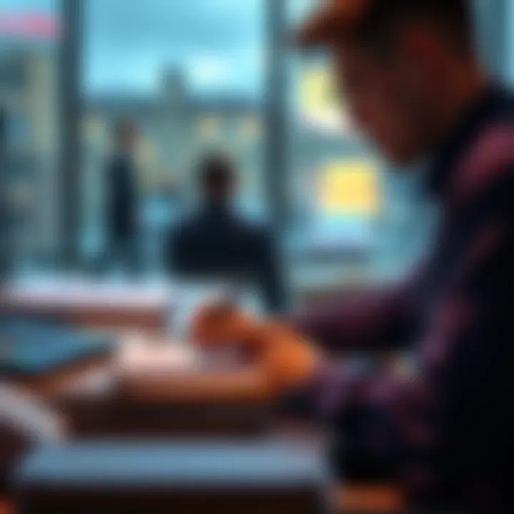 A person sits at a desk with a notebook and pen, engaging in a conversation about neuroscience and weapons programs during an AMA session.