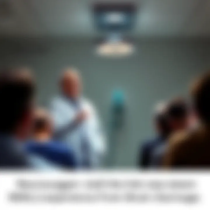 A neurosurgeon explaining the link between brain damage and near-death experiences to an audience.