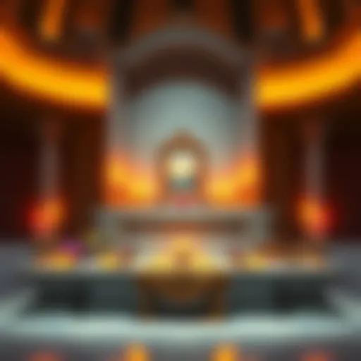 A beautifully designed altar dedicated to Lord Apollo with candles and offerings