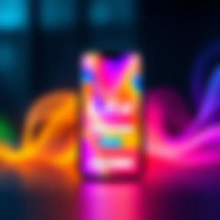 A smartphone displaying the new Lifa app design with user-friendly features and vibrant colors