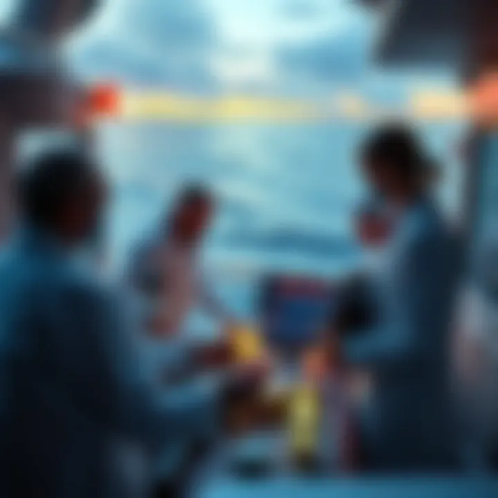 Scientists on a research vessel examining new life forms in the Great Lakes