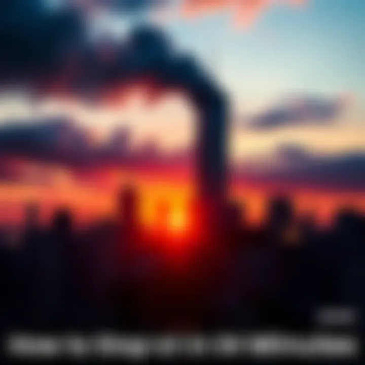 A sunrise over New York City with a silhouette of the Twin Towers, evoking a feeling of urgency and chaos.