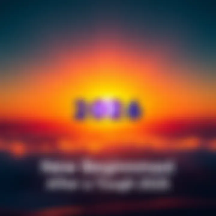 A bright sunrise indicating hope and new beginnings, symbolizing recovery after a tough year