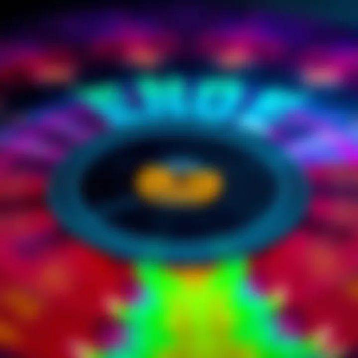 Close-up of the new encore vinyl with no track listing visible, showcasing a colorful design that excites fans.