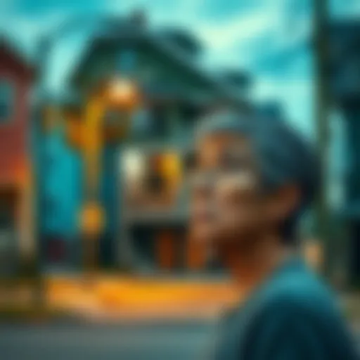A local resident looks surprised at a newly built structure on a familiar street in their neighborhood, raising questions about recent changes.