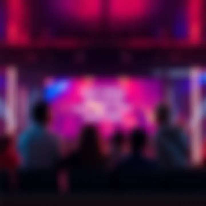 A screen showing a new video that is trending online with a group of people discussing it excitedly.