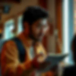 A newcomer to Oracle seeks guidance from the community, looking for insights on interpretations while holding a notebook and a pen.