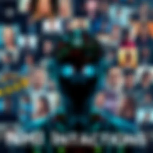 A collage of testimonials and images related to non-human intelligence experiences, featuring everyday people sharing their stories.