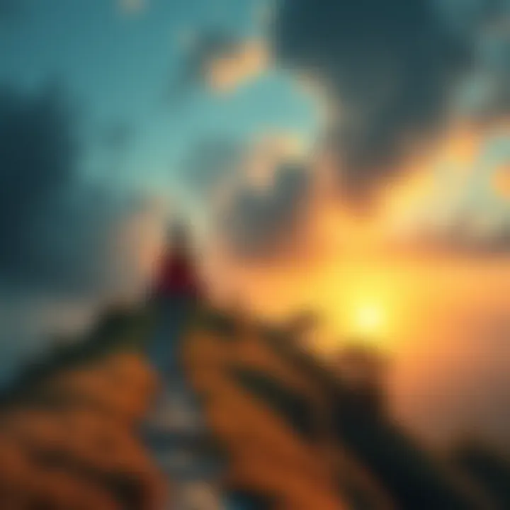 A serene landscape symbolizing peace and enlightenment