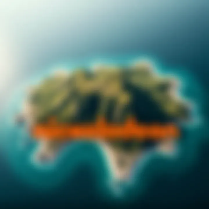 A visual showing the Nickelodeon logo next to an aerial view of Epstein's island, highlighting their similarities in shape.