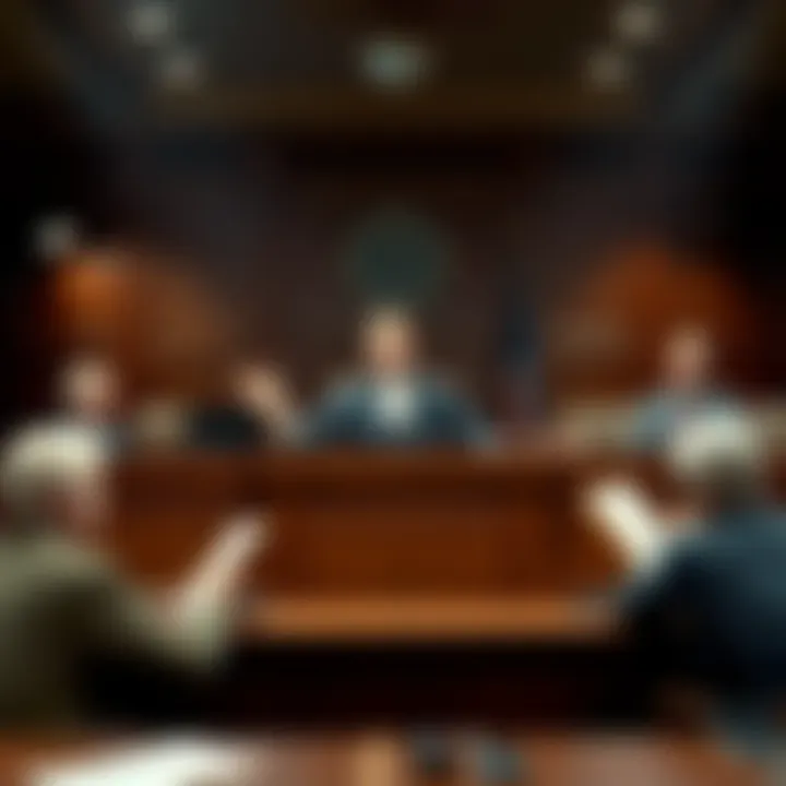Night Court Movie Scene A courtroom scene featuring a judge and characters from the 80s sitcom Night Court, with hints of mystery surrounding documents