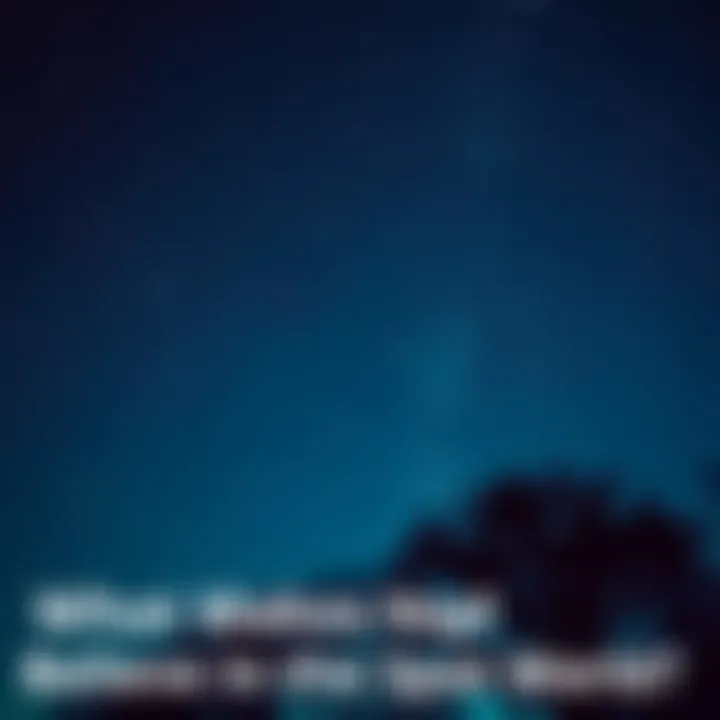 A serene night sky filled with twinkling stars and a silhouette of trees, evoking a sense of spirituality and wonder.