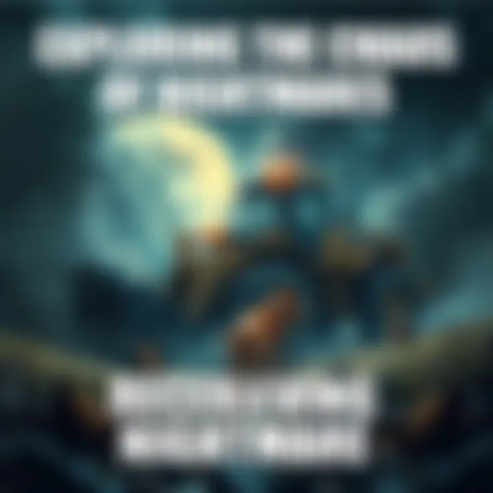 A surreal depiction of a bulldozer and a dog in a dreamlike landscape, symbolizing chaos and emotional turmoil in recurring nightmares.