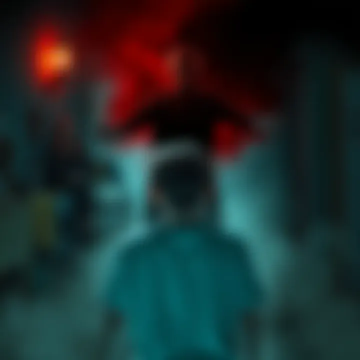 Nightmare of a Father A dreamer watches in horror as their father transforms into a monstrous figure in a childhood setting, surrounded by unsettling shadows.