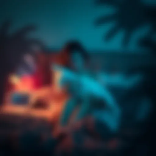 A woman sits on her bed, looking worried and tired, as she clutches her pillow while dark shadows loom around her, symbolizing her nightmares and spiritual sensitivity.
