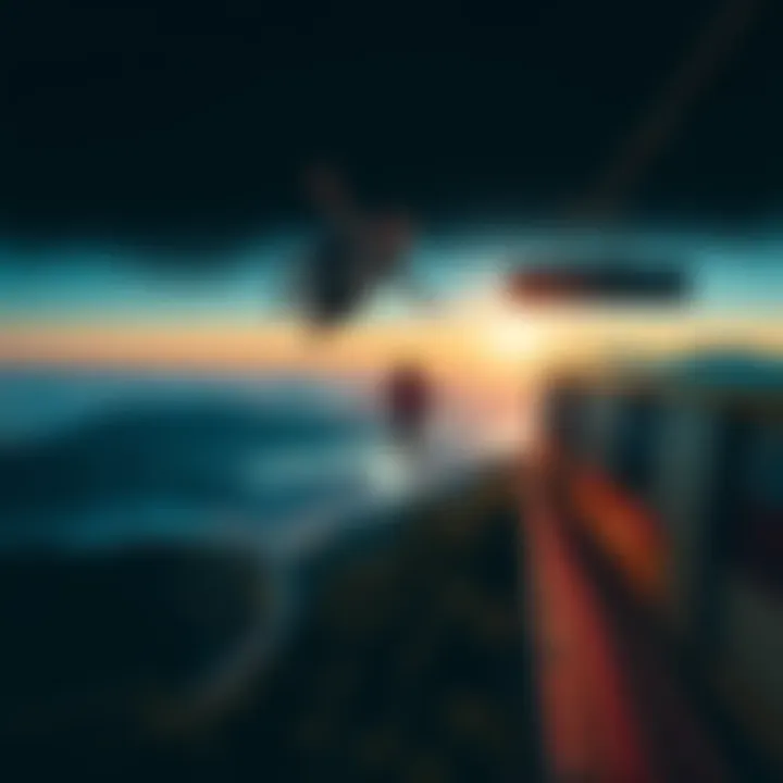 A colorful dream scene of friends flying over Tagaytay, with underwater treasures and a subway in the background.