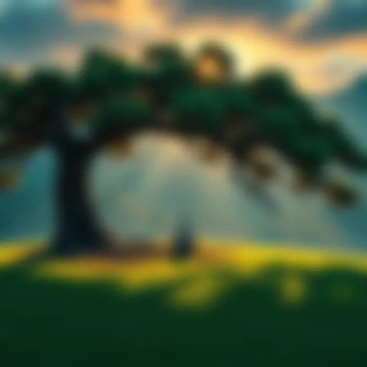 A serene landscape showing a person meditating under a tree, symbolizing the quest for Nirvana and the elusive nature of understanding