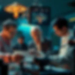 A team of investigators examining a report on UFO sightings in New Jersey.