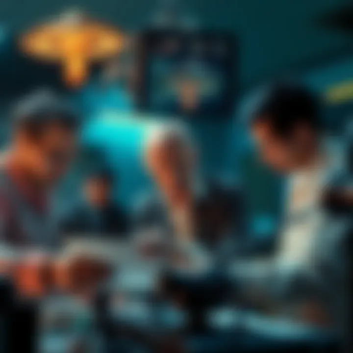 A team of investigators examining a report on UFO sightings in New Jersey.