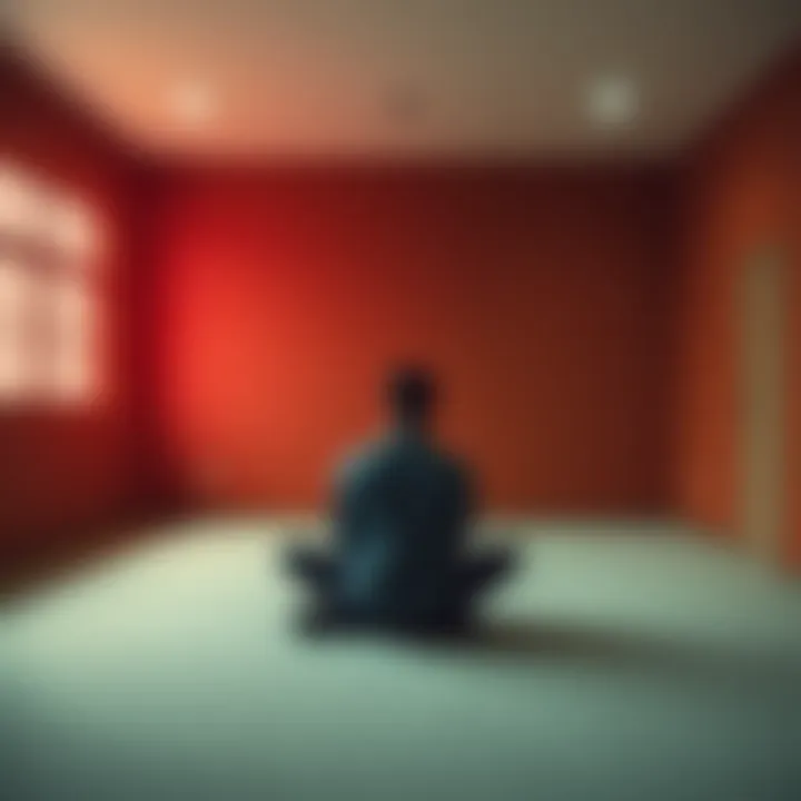 A person sitting alone in a room, looking contemplative, symbolizing the no-contact trend and isolation from toxic influences