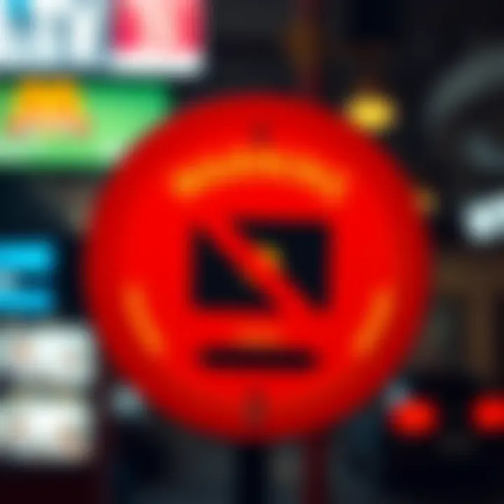 A warning sign with a bold message about not sharing old video archives, featuring a red background and a crossed-out video icon.