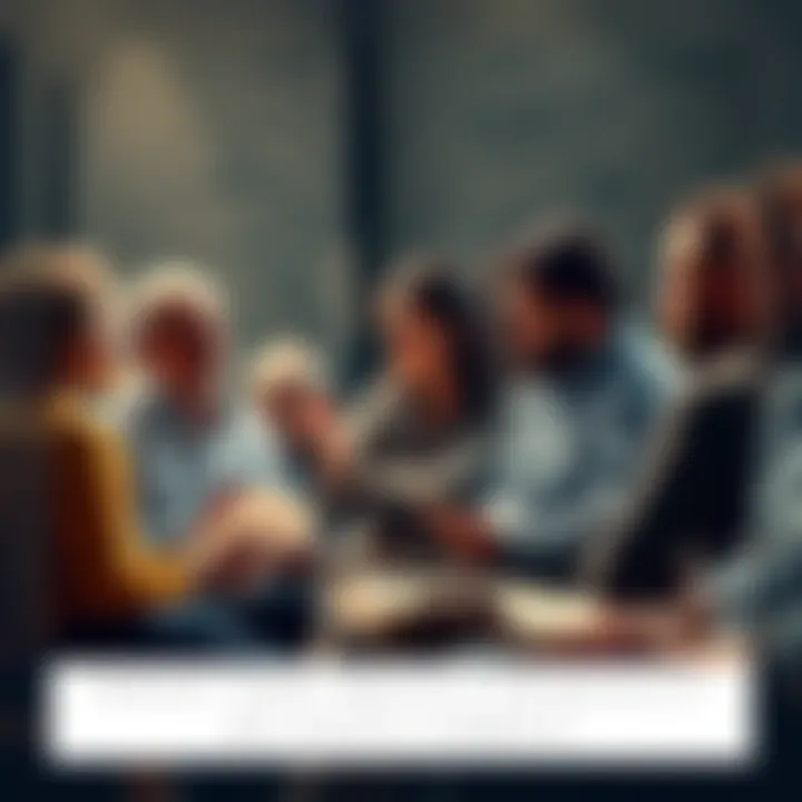 A group of people sharing their thoughts on Jesus Christ, with books and notes around them.