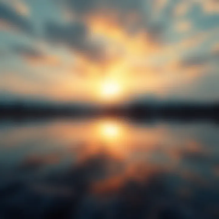 A serene landscape depicting unity and tranquility, reflecting the core principles of non-duality and spiritual clarity.